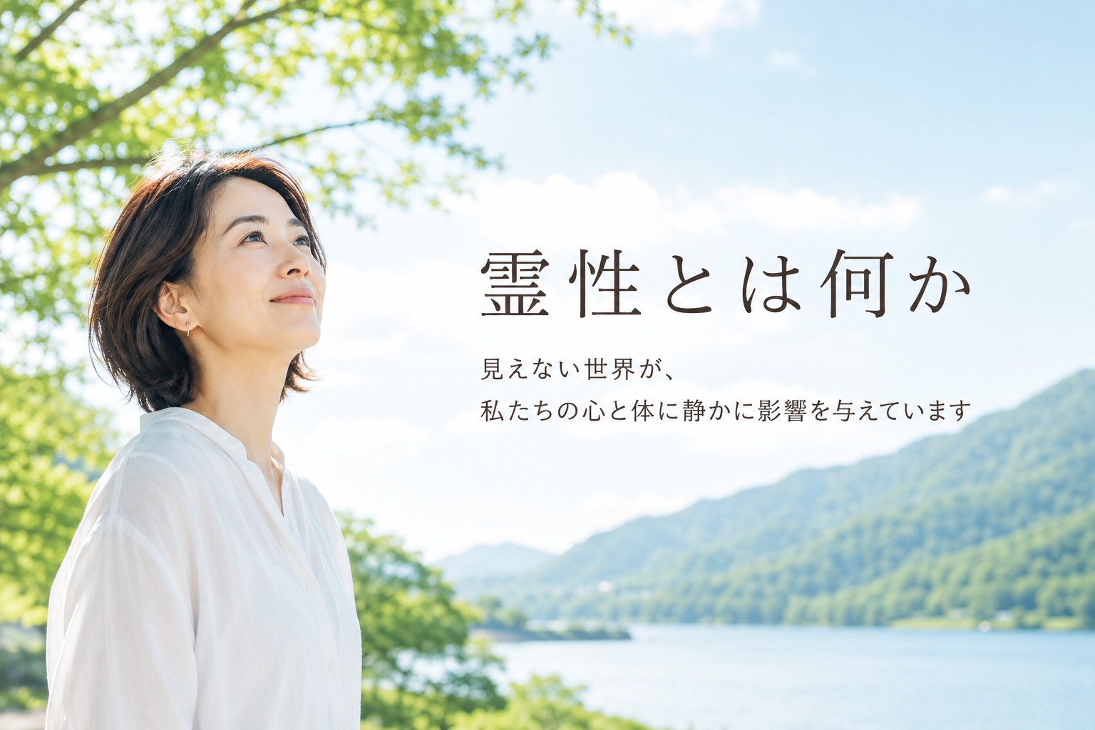 自然の高い霊性に引き上げられて心地いい雰囲気の人